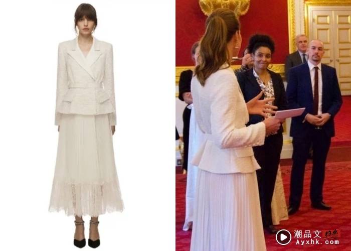 Style｜凯特王妃穿白色套装被赞爆，梅根穿爱牌亮相被批像“穿制服” 更多热点 图2张
